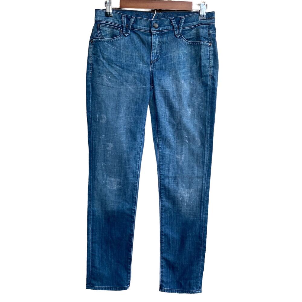 New Goldsign Frontier Women Dark Wash Low Rise Straight Slim Leg Jeans Size 27